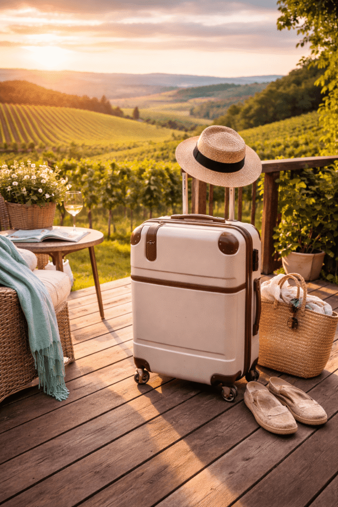 eleganten kovček v vinogradu eleganten kovček v vinogradu