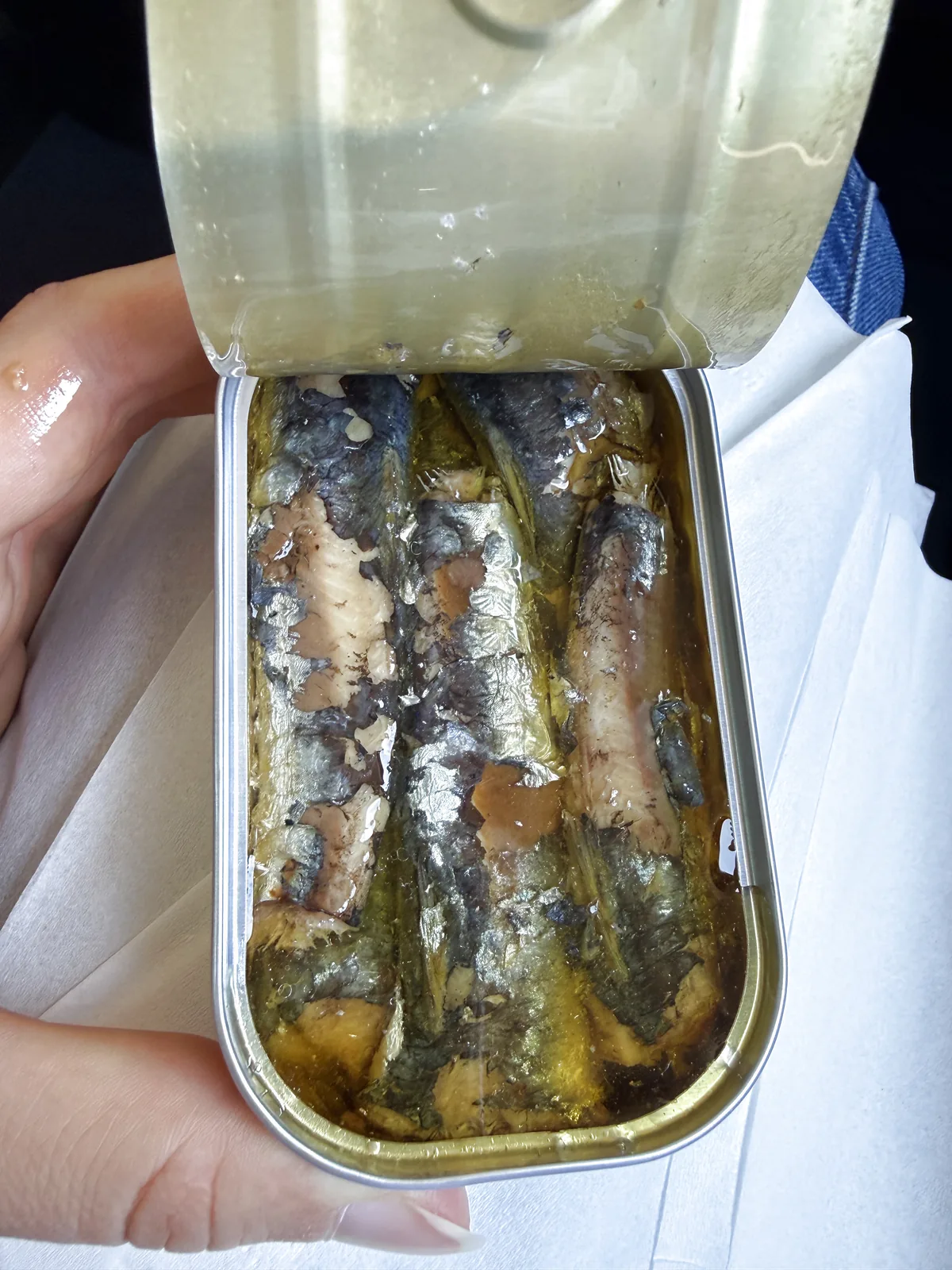 Sardine s cvetačnim pirejem in špinačo Sardine s cvetačnim pirejem in špinačo
